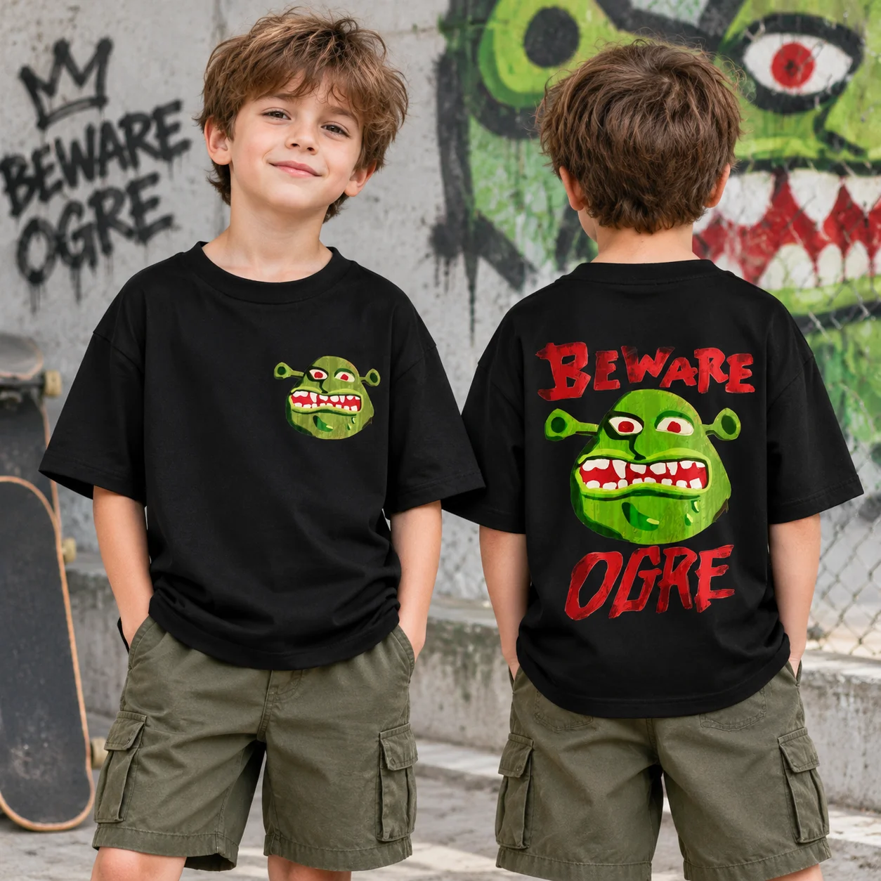 Animated Film Shrek Graphic T Shirts Men Women Gothic Vintag High-end Luxury Unisex Style Both of Men and Women Kids