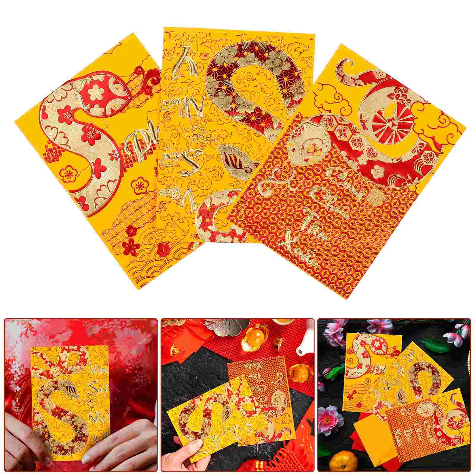 18 Pcs Year of The Snake Spring Festival Red Envelope Pockets Vietnamese New Envelopes Lucky Wedding Paper Money