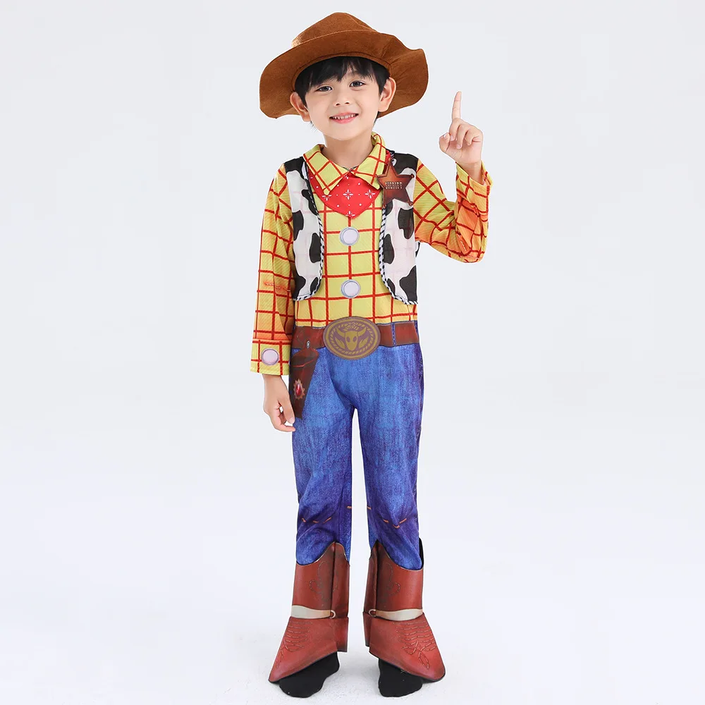 Disfraz de Woody para Niño, Personaje de Toy Story, Traje de Vaquero Woody, Conjunto de Ropa para Carnaval, Fiesta, Halloween, Desfile