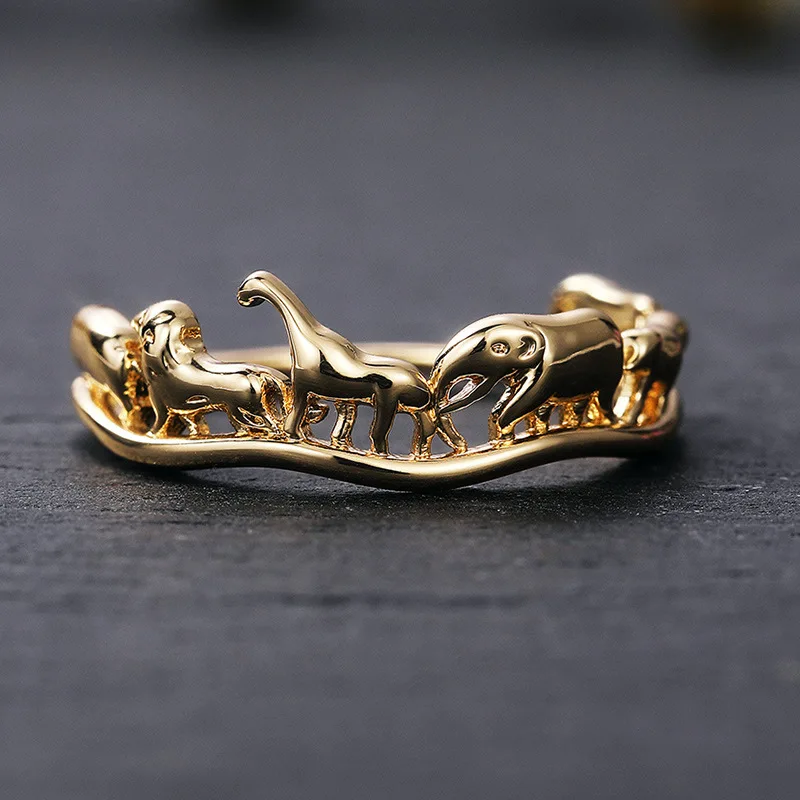 Creative Animal Circus Ring Women's Simple Temperament Light Luxury Style Women's Ring rings unique