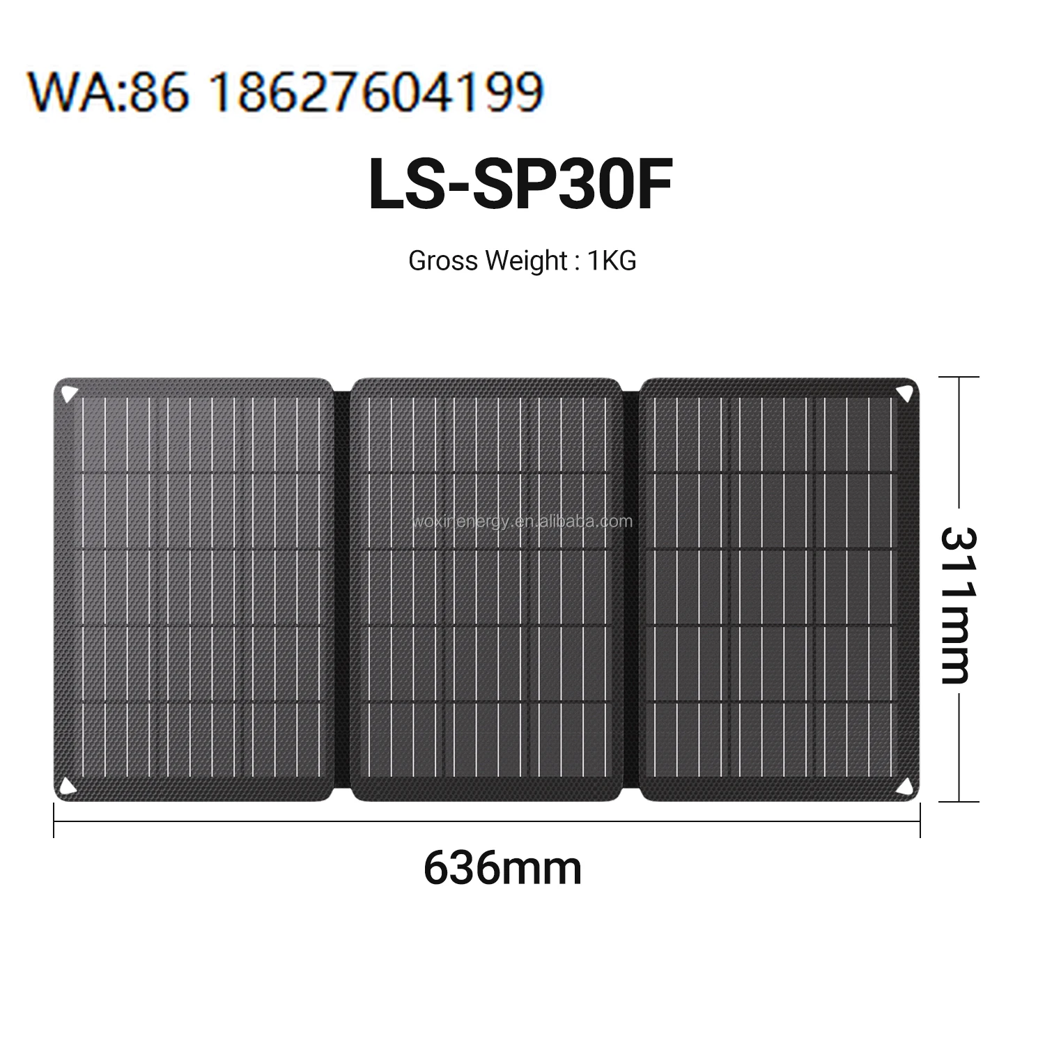 Photovoltaic Panels for Outdoor Backpack Phone Solar Charging 30W Portable Solar Panel | 30 Watts IP67 Waterproof Portable