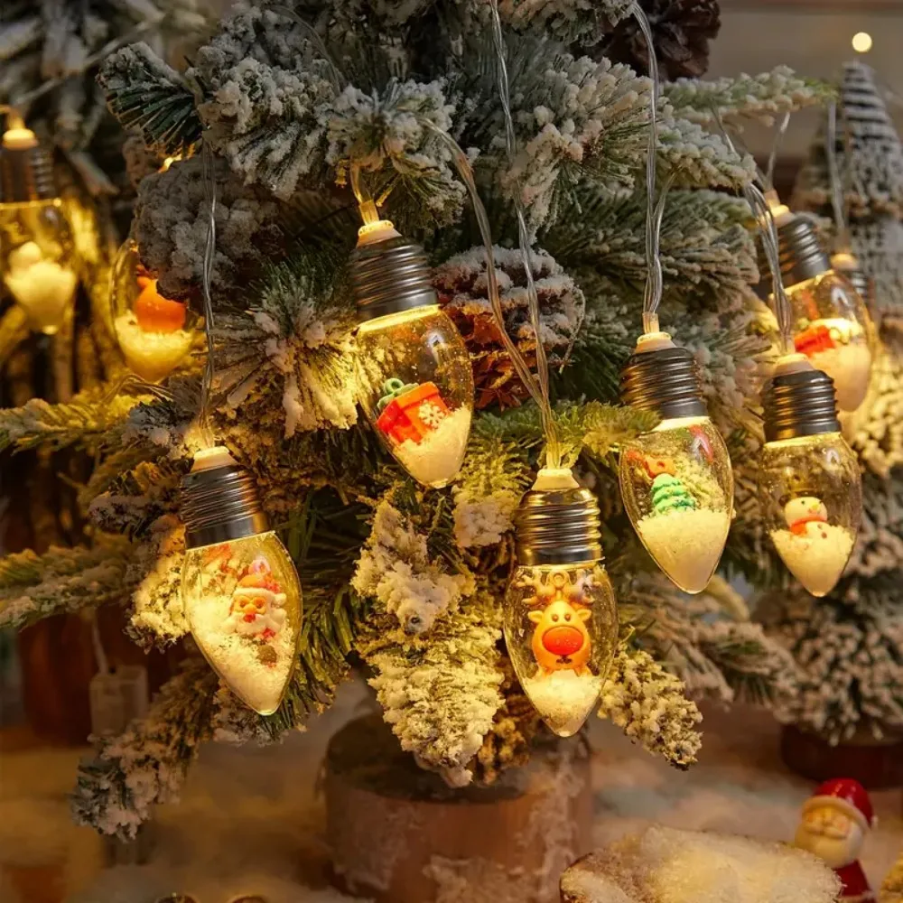 1PC 1.5M10LED Christmas Battery Box Pinecone Ball Bubble LED Light String,Excluding Battery,Used for Party,and room Decoration