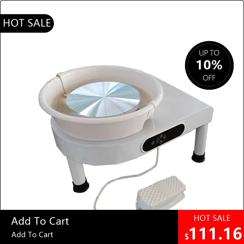 818003 Promotion Ceramic Pottery Wheel Machine 25CM 9.8 Inch Clay Making Tool with LCD Touch Screen for Ceramics Wo