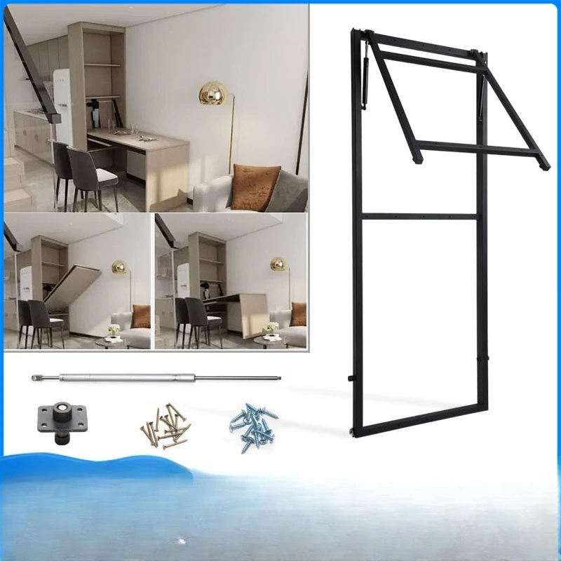 Ultra-thin panel wall-mounted folding table, bracket down-flip multi-function