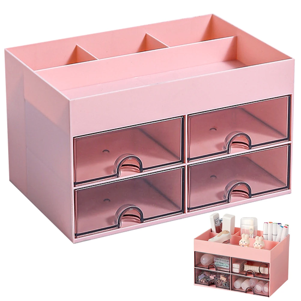 

Drawer Storage Box Desk ganizer Plastic Desktop Storage Case Stationery HOLDER Tabletop ORGANIZER Multi Function