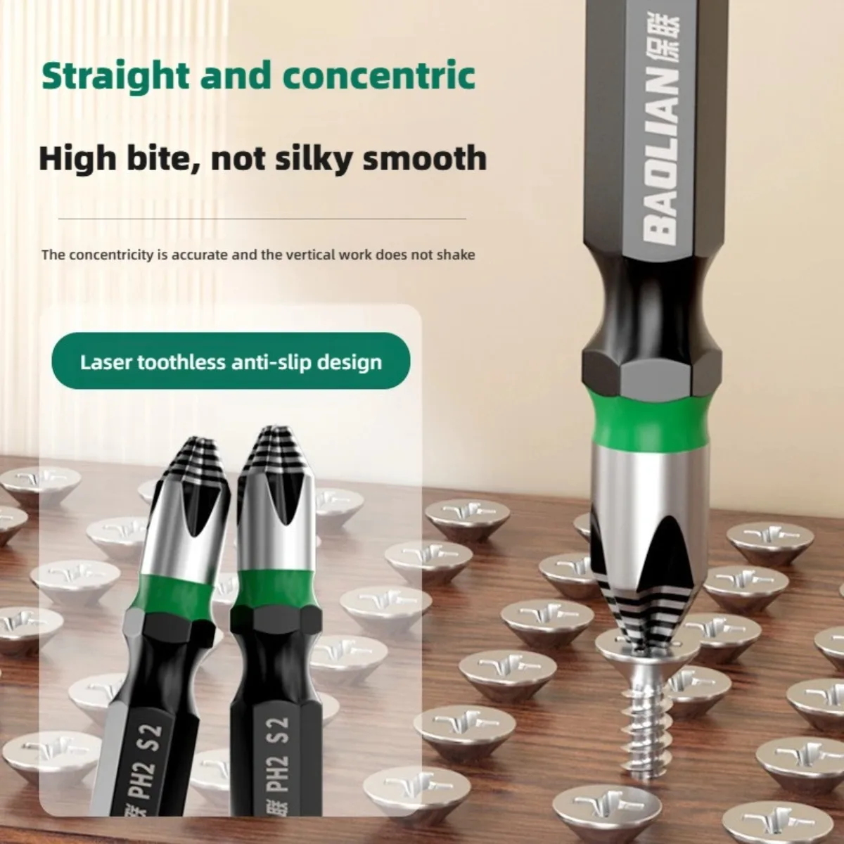 Magnetic Hex Bit Set for Phillips Screws Shock Resistant Non Slip Textured Head for Improved Screw Control and Faster Work Flow