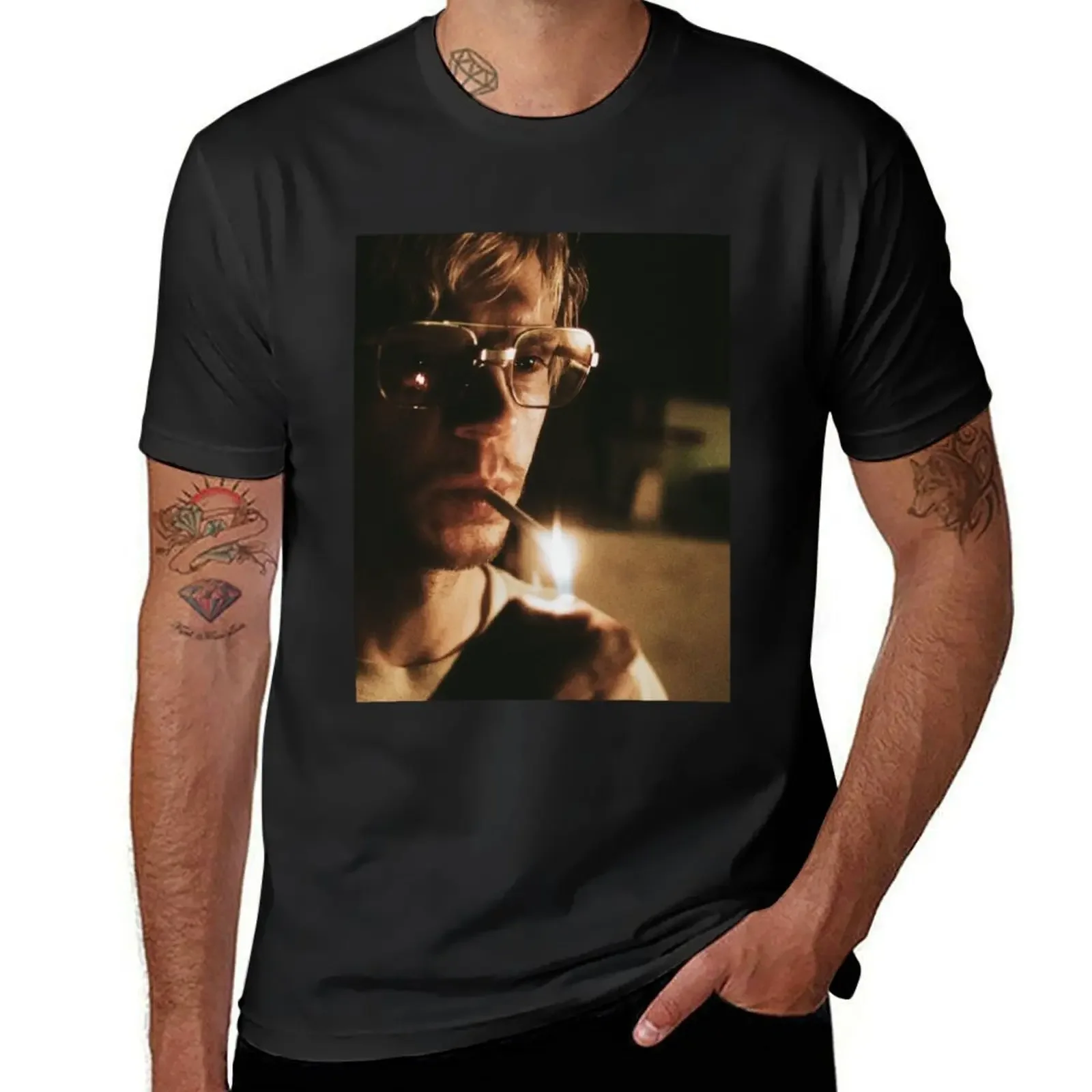 

evan peters T-Shirt customs heavyweights oversizeds mens white t shirts