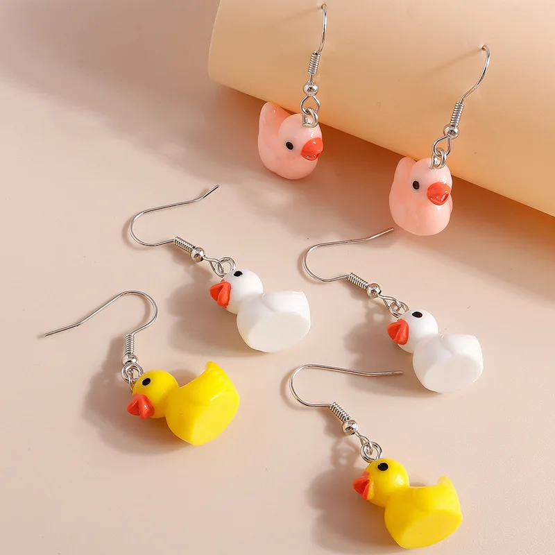 Aihua Cartoon Wolke Ente Ohrringe Set 3D Tier Niedlichen Schmetterling Bär Baumeln Ohrringe für Frauen Mädchen Kinder Trendy Schmuck Geschenke – Detail 13