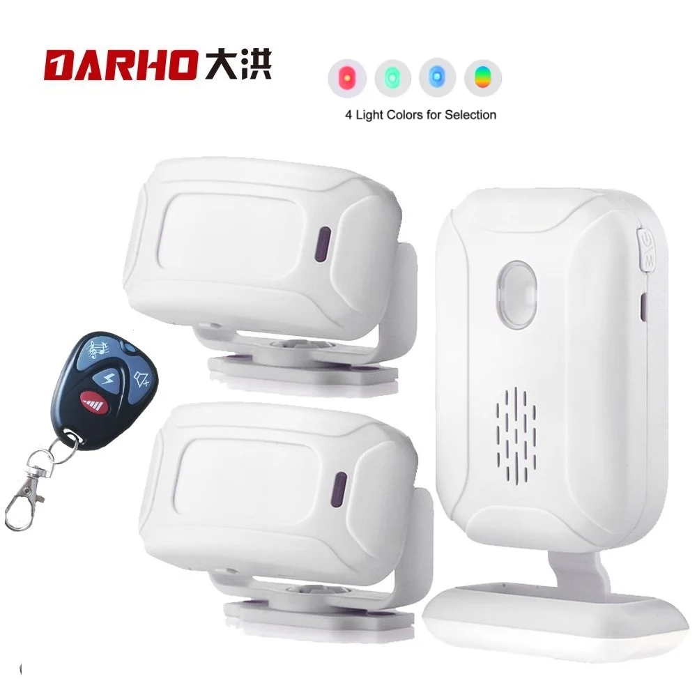 Darho 36 벨소리 상점 홈 보안 웰컴 차임, 무선 적외선 IR 모션 센서, 문짝 벨 알람, 엔트리 초인종
