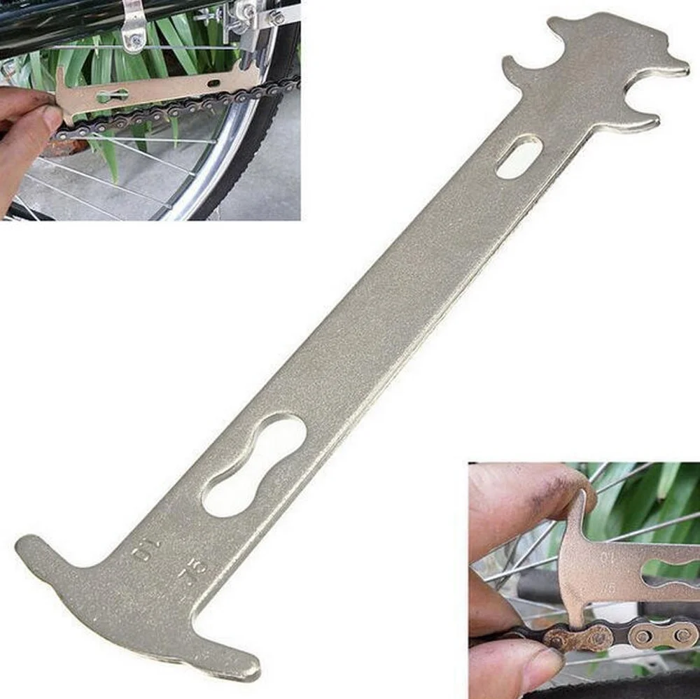 Cycling Portable Bicycle Chain Wear Indicator Checker Bike Gauge Measurement Ruler Stretched Bikes Replacement Repair Tools