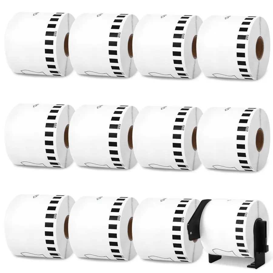 

Rolls DK2205 62mm x 30.48m 23 7 x 100 Continuous Length White Paper Label Tape Roll Compatible with Brother QL600 800 810w Therm