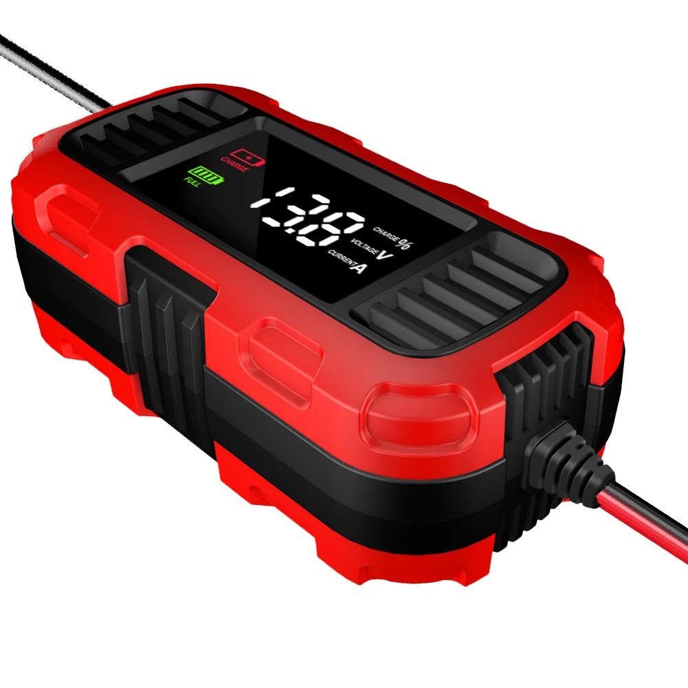 Intelligentes Batterieladegerät, digitales Batterie-Wartungsgerät für Blei-Säure-Batterien, zum Laden von Auto-, Motorrad- und Rollerbatterien – Detail 10