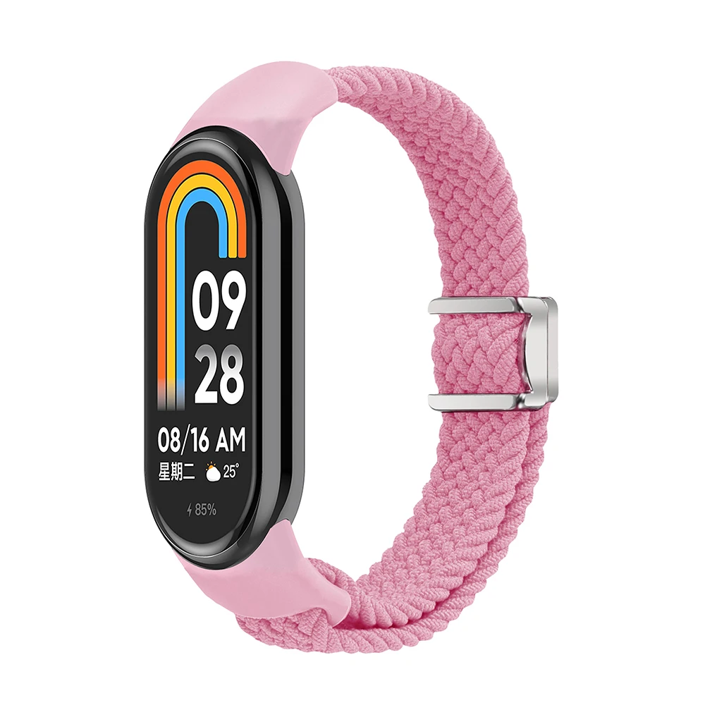 Mi Band 9 NFC Bracelet Replacement Magnetic Braided Stretchy Loop Watch Band for Xiaomi Smart Band 8 Elastic Woven Nylon Strap