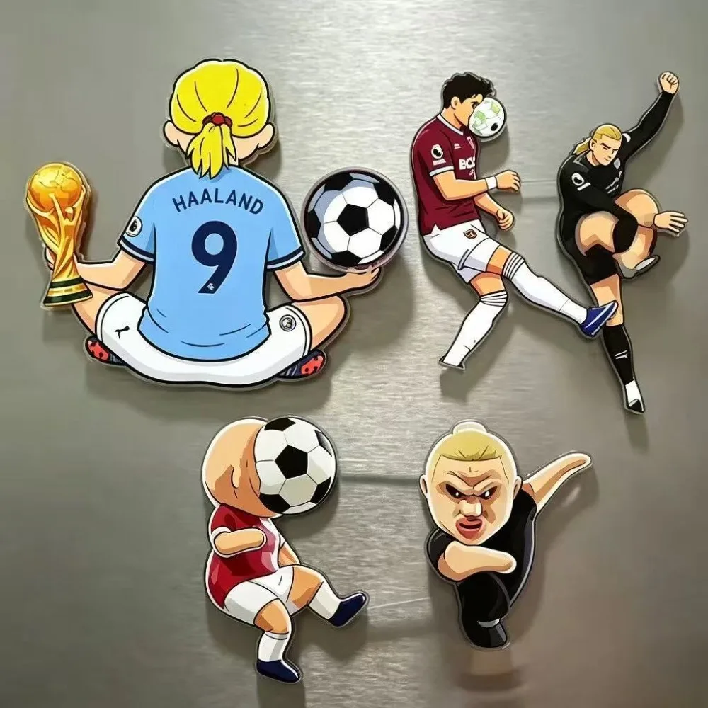 Aimant de réfrigérateur rotatif en PVC, produit dérivé Haaland Star Player 2026, décor créatif de maison à thème dessin animé, souvenir amusant pour fans, cadeau décoratif