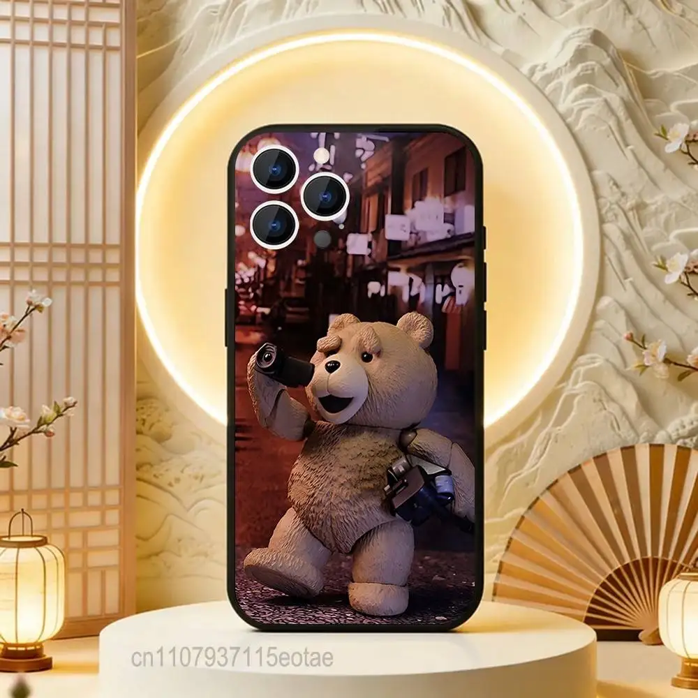Teddy Bear Movie T-Ted Phone Case For iPhone  17,16,15,14,13,12,11,Pro,Max,Plus,E,Air,Mini Black Shockproof Funda Cover view 5