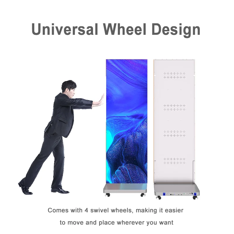 Indoor LED Poster Display P1.2 P1.8 P2 P2.5 Hoge Helderheid Wifi USB Besturing Reclame Winkel Mall Expositiestand LED Display