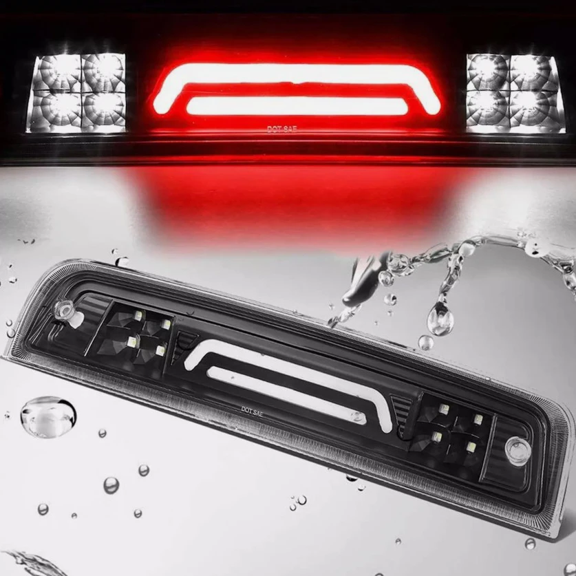 White LED Smoke Third 3rd Brake Light For Dodge RAM 2500 3500 20010-2018 High Mount Third Brake Accessories Tail Rear Cargo Lamp