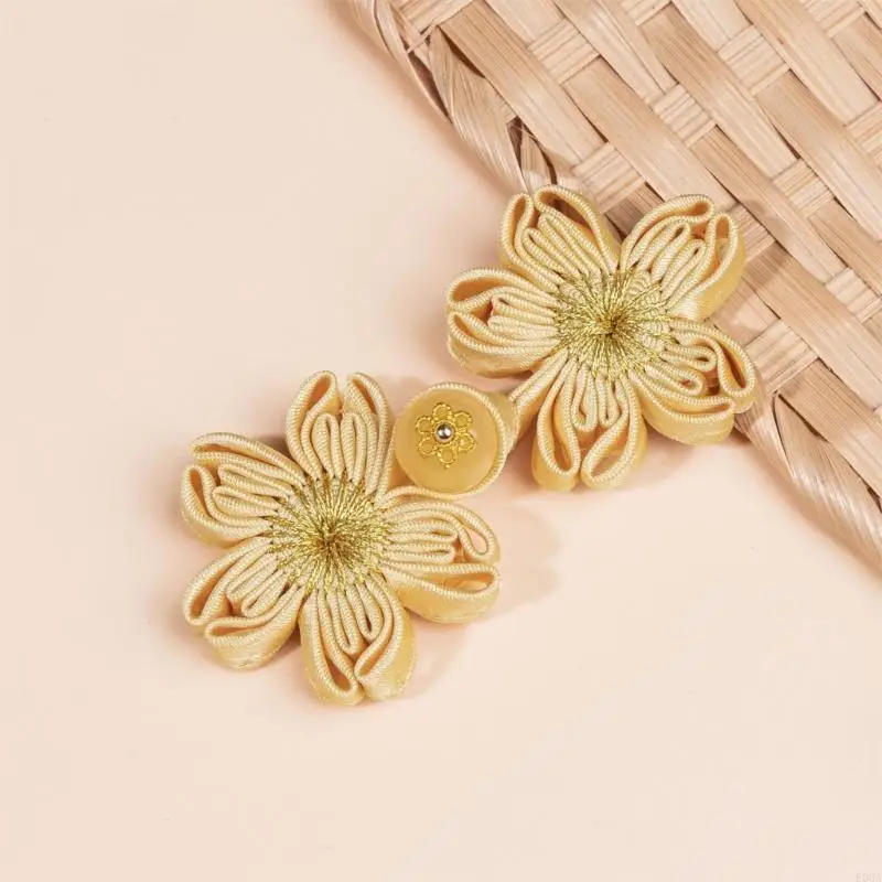 Traditional Cheongsam Knot Button Flower Fabric Chinese Closures Buttons