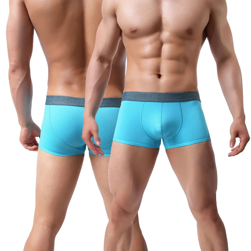 

Men Underwear Boxers Soft Low Waist Slip Underpants Breathable Bottom Cueca Boxer Hombre Sexy Men Shorts Trunks Mens Panties