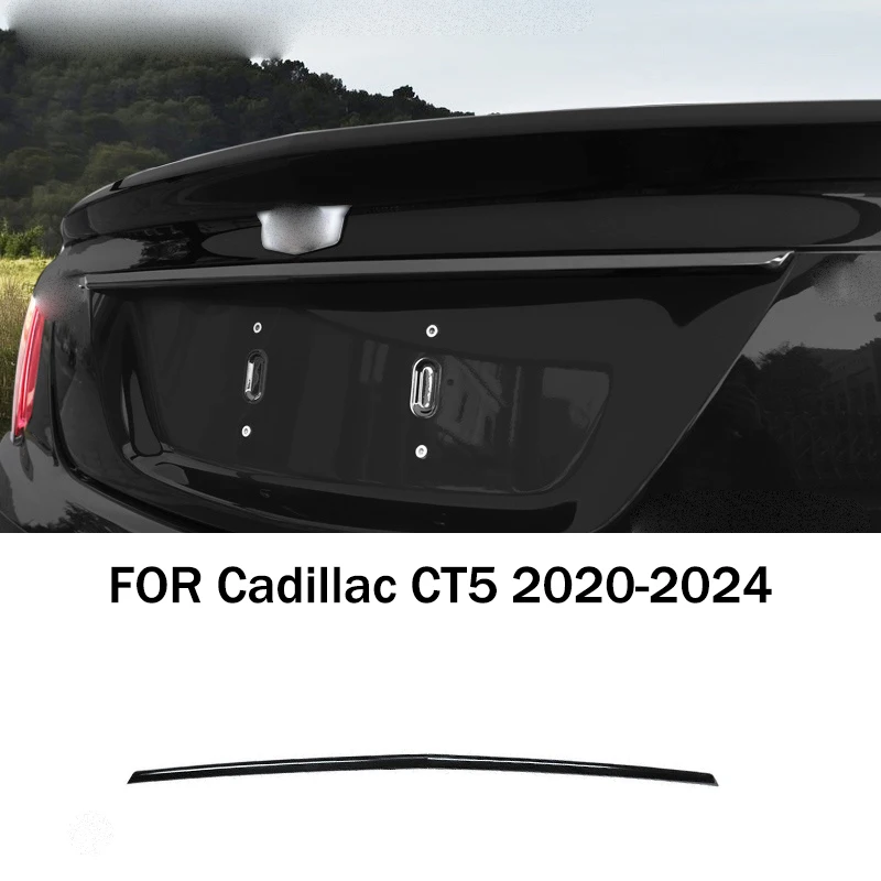

Аксессуары для автомобилей, подходящие для Cadillac CT5 2020-2024, накладка на задний бампер из нержавеющей стали с черным карбоновым покрытием, защитная полоса от ударов