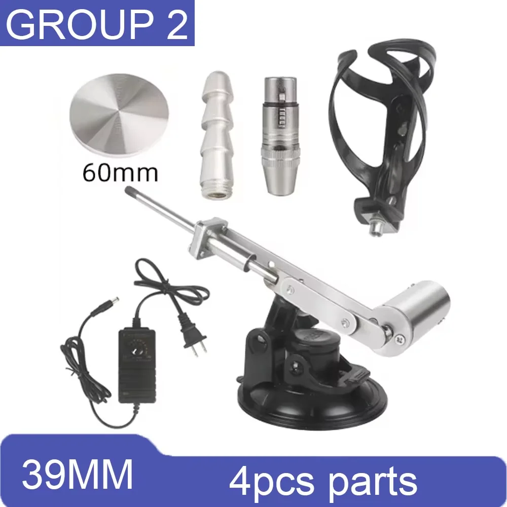 Tungfull lineaire actuator met een slag van 39 mm, verstelbare snelheid, telescopische motor met grote zuignap, mini automatische telescopische machine, set voor volwassenen, 60 mm plaat, doe-het-zelf