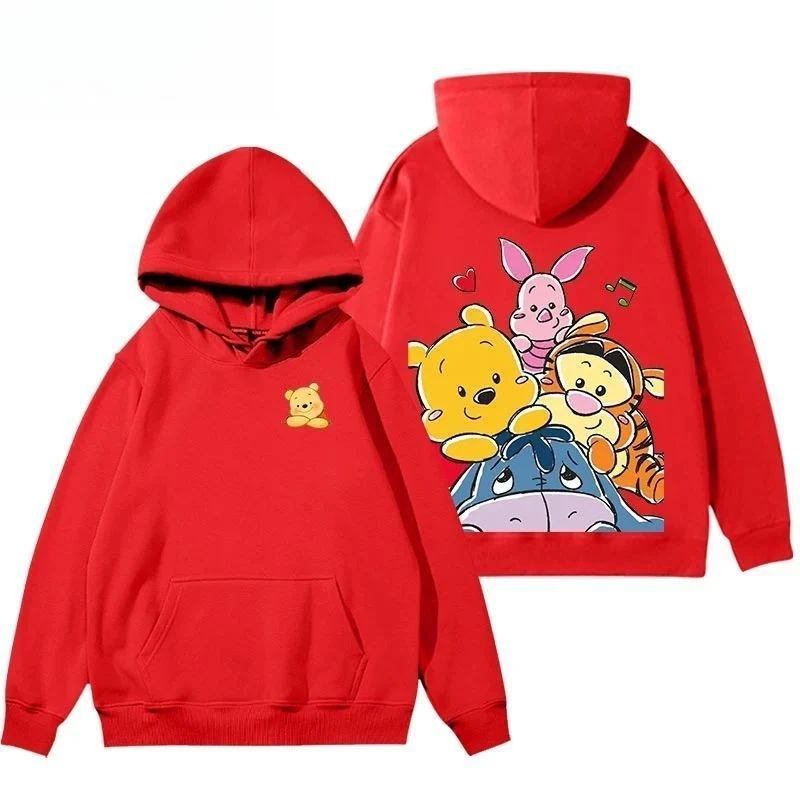 

Официальная толстовка Disney с Винни-Пухом, свободная толстовка унисекс с большим принтом на спине для подростков, мальчиков и девочек, sudadera hombre
