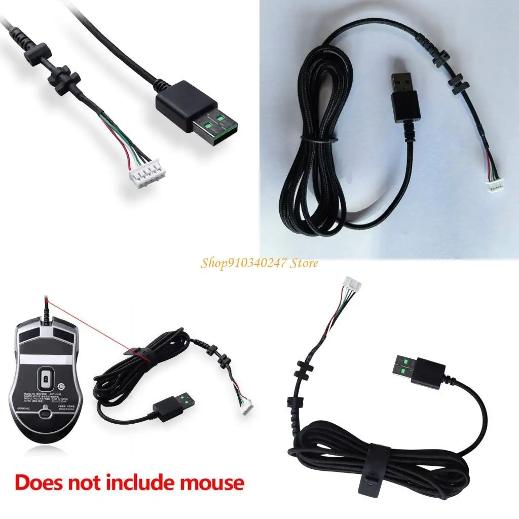 

Q22A USB Mouse Cable Cord Nylons Mouse Line Replacement Wire for Lancehead TE Tournament Edition Mouse Replacement Part Repair