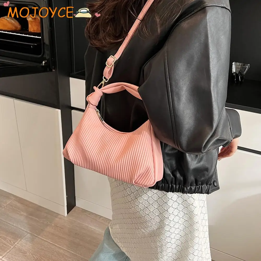 

Women PU Underarm Purse Large Capacity Crescent Shoulder Crossbody Bags Causal Solid Color Tote Handbag Travel Top Handle Bag