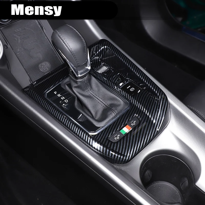 

For Alfa Romeo Tonale 2022-2024 ABS Carbon Fiber Car Central Control Gear Shift Panel Frame Cover Trim Sticker Car Accessories