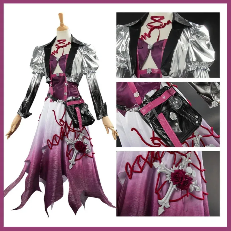 Game Identity V Emily Dyer Dottore Lydia Jones Costume Cosplay Cappotto Abito viola Uniforme Donna Carnevale sexy Halloween Suitx;2'a,