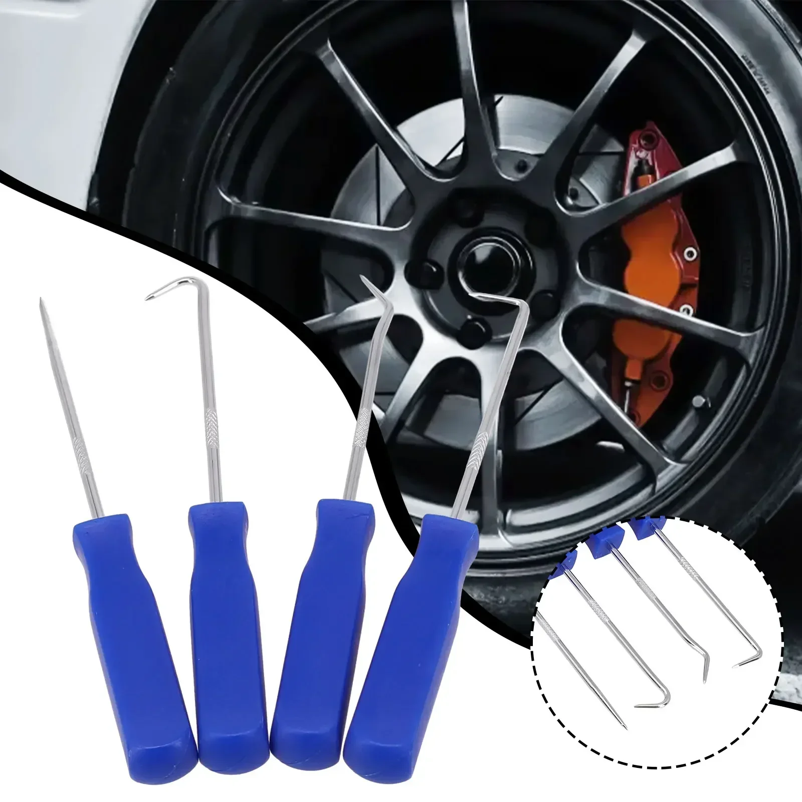 Pengambil kait otomatis penarik segel minyak cincin O ekstraktor 90 derajat Gasket Trim pencuci Remover alat pemeliharaan cuci