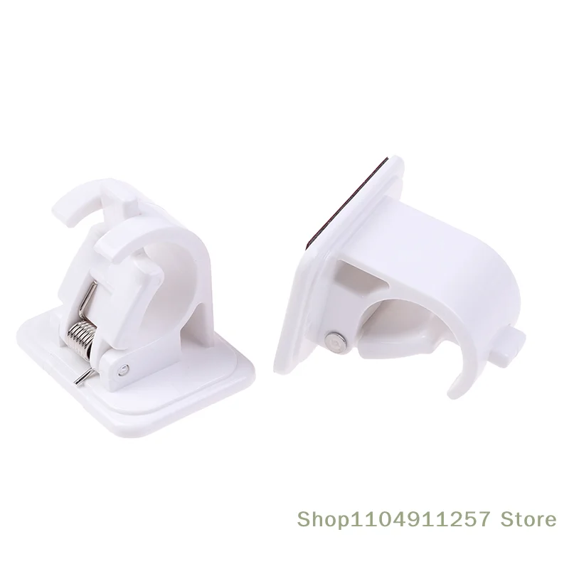 Self Adhesive Hooks Curtain Rod Bracket Drapery Hook Holders Fixings Rod Holder