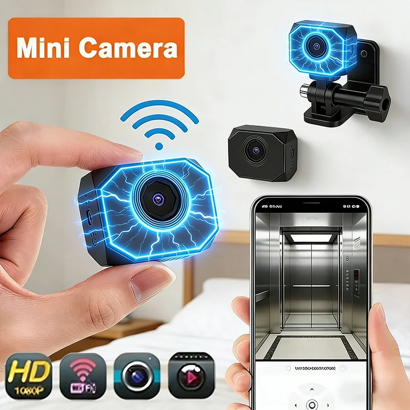 

2026 New1080P HD Mini Camera WiFi IP AP Remote Monitoring Lightweight Portable Camcorder Smart Home Surveillance Security Camera