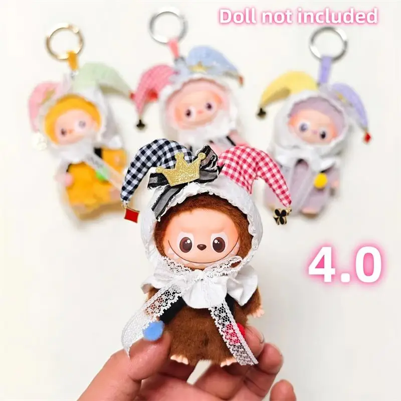 

Doll Clothes For Labubu 10cm Clothes Circus Clown Costume Set For Labubu 4.0 Doll Halloween Accessories