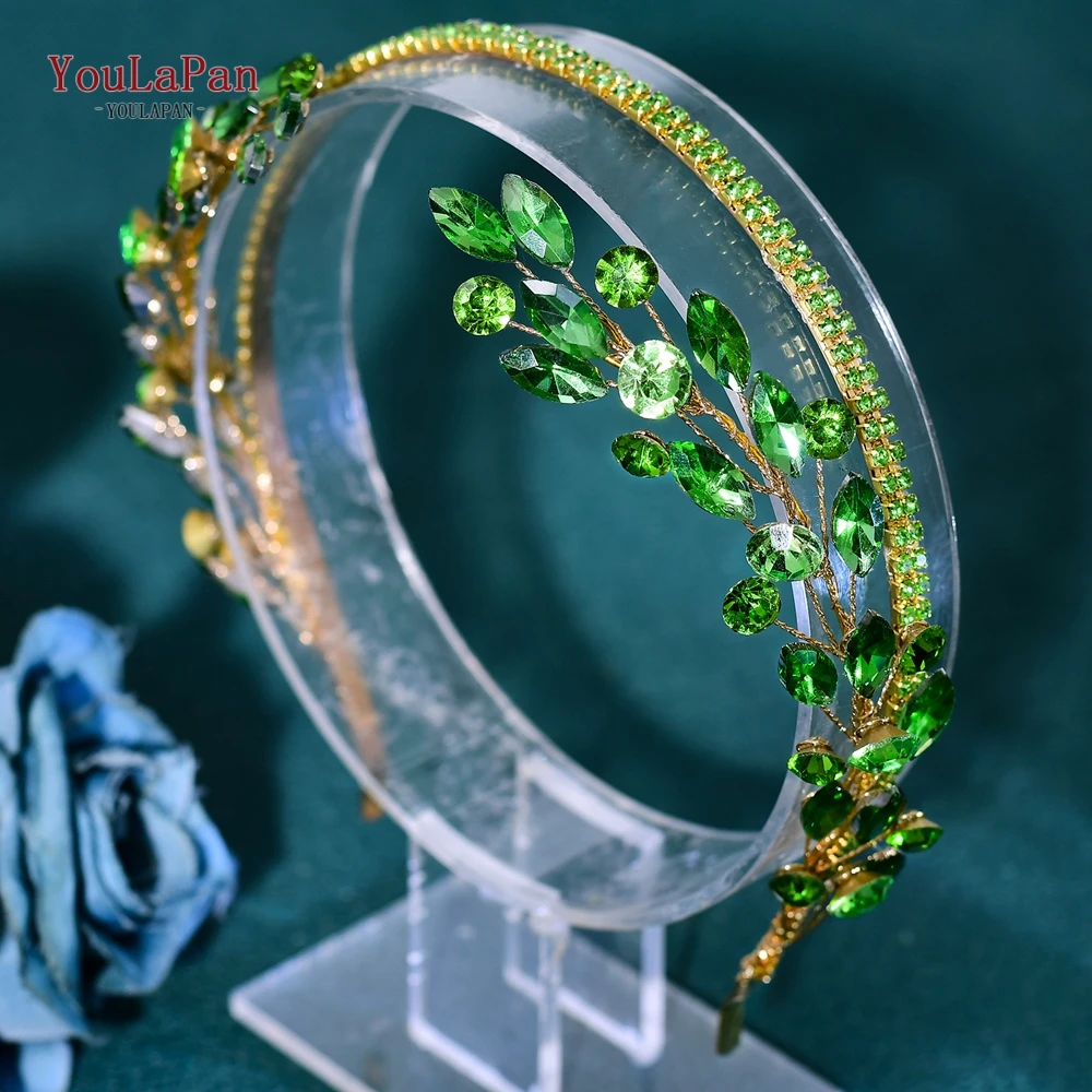 

TOPQUEEN Rhinestone Headband Bride Hairband Wedding Head Hoop Woman Dancing Party Headpiece Multi Colored Hair Accessories HP531