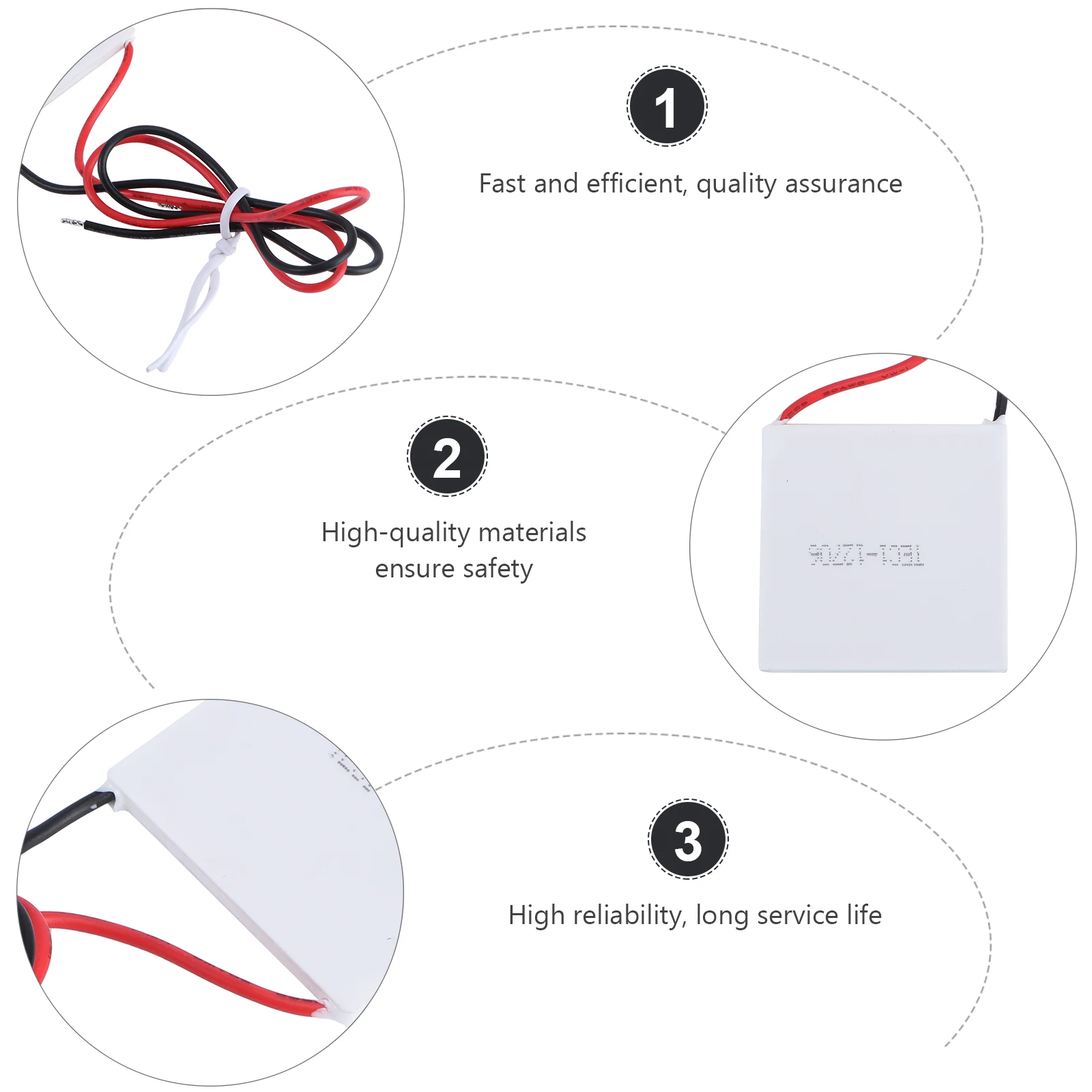 

3pcs Thermoelectric Cooling Device Durable High Power Refrigeration Module Notebook Cooler Peltier Sheet Electronic Component