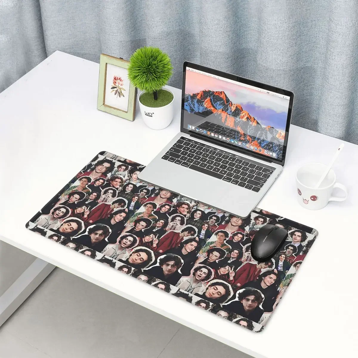 Large Mouse Pad Timothee Chalamet Collage Edit Gamer PC Laptop Mats Keyboard Carpet Computer Gaming Office Accessories Desk Mat