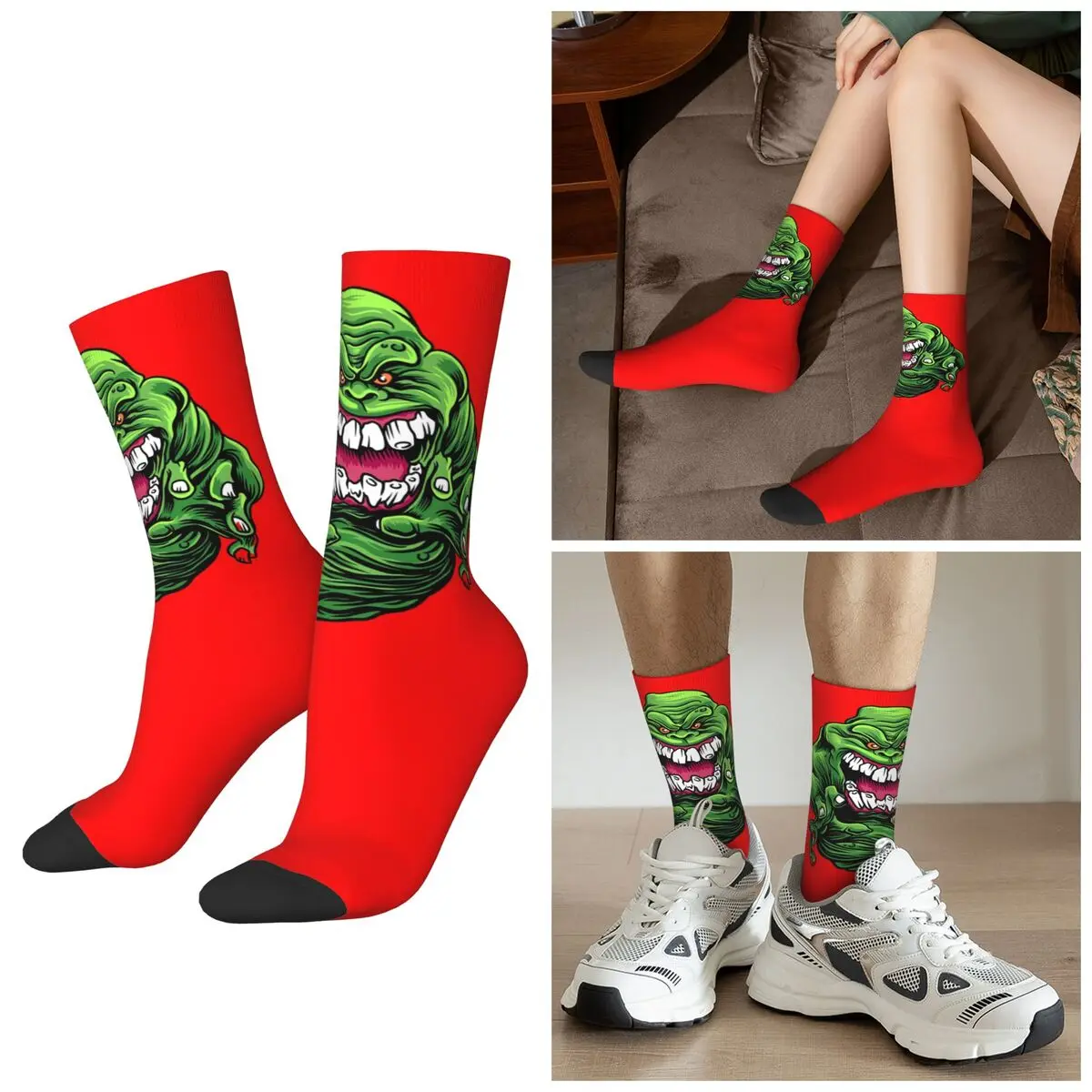 

All Seasons Ghostbuster Graphic Movie Socks Harajuku Sport Middle Tube Socks Casual Stockings for Men Women Valentine's Day Gift