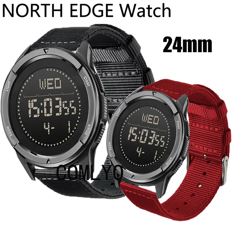 For NORTH EDGE ALPS APACHE 3 50MM EVOQUE 2 Strap Smart watch Band Nylon Canva Belt Women Men 