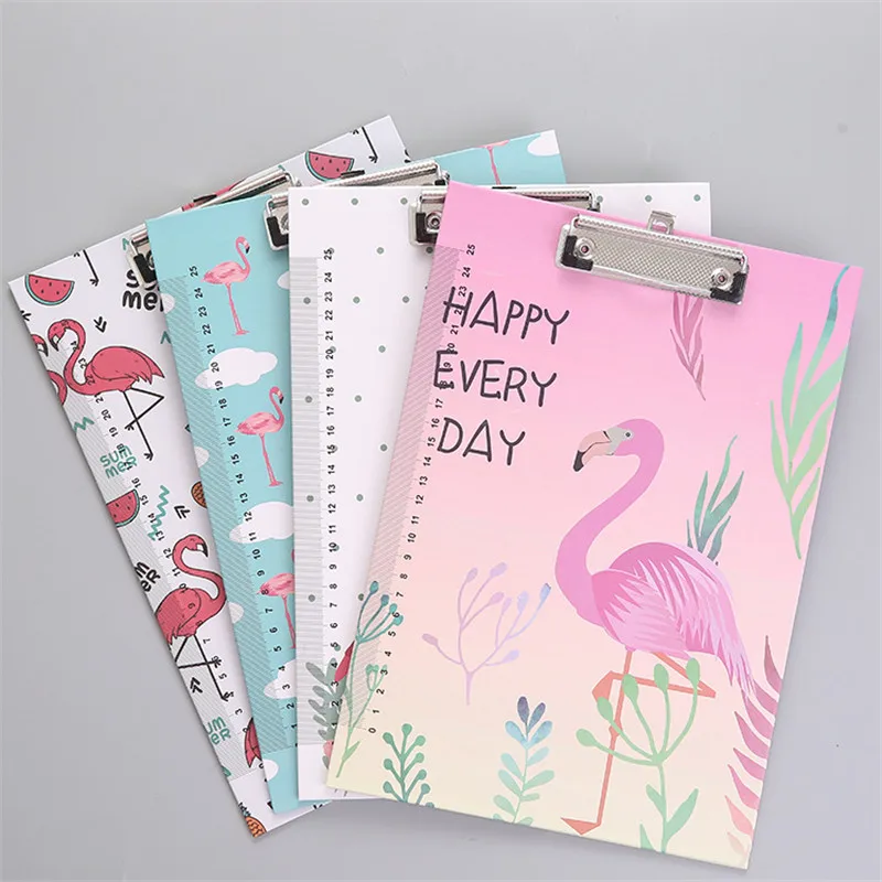 

4pcs Fashion A4 Unicorn Printed Write Clipboard Hard Paper Clip Tablet School Office Supply Artist Painting Pad Student Gift