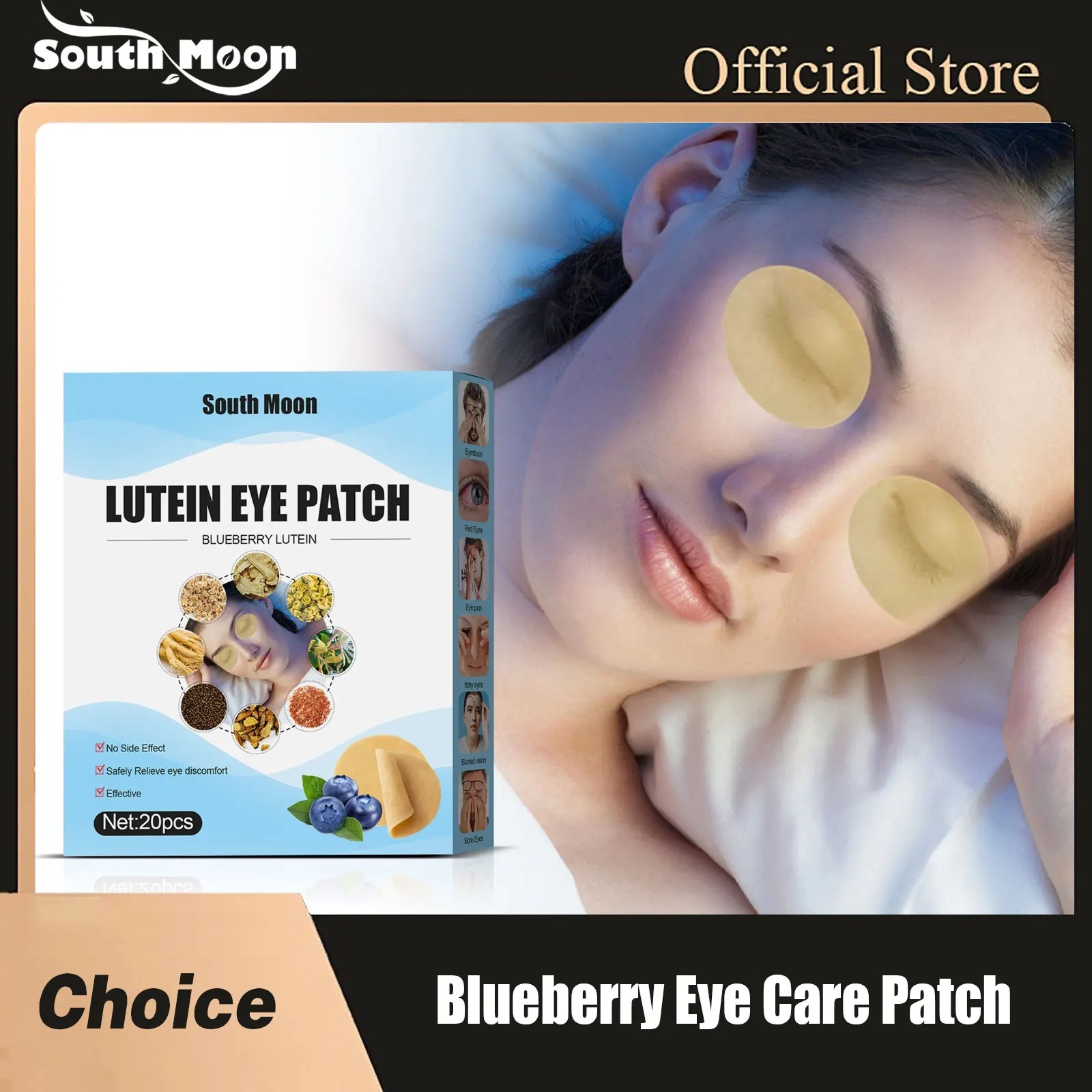 Blueberry Eye Care Patch Relieving Red Good Vision Reducing Fatigue Improving Eyesight Help Sleeping Lutein Eye Treatment Patch