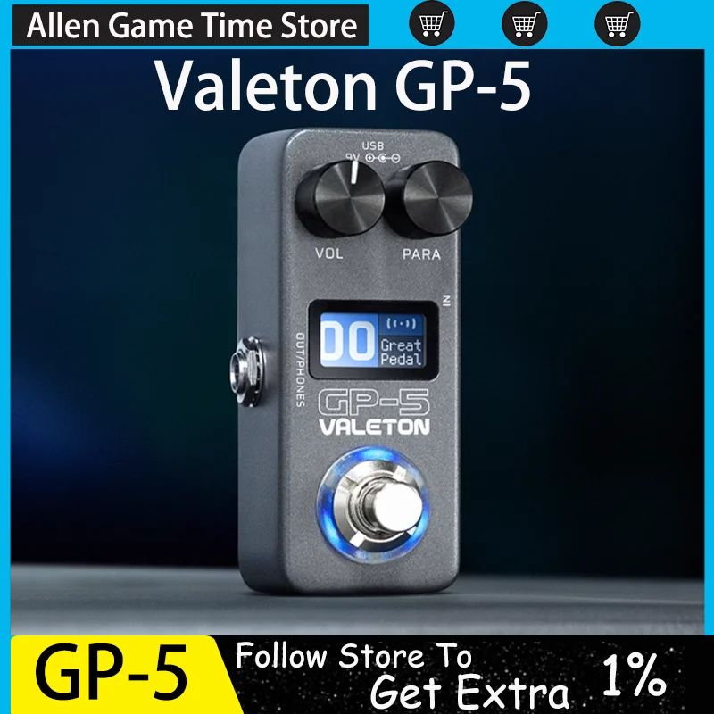 Valeton GP-5 Portable Digital Integrated Effects Processor/NAM&IR Loader Supports Loading Third-party Enclosure IR Files