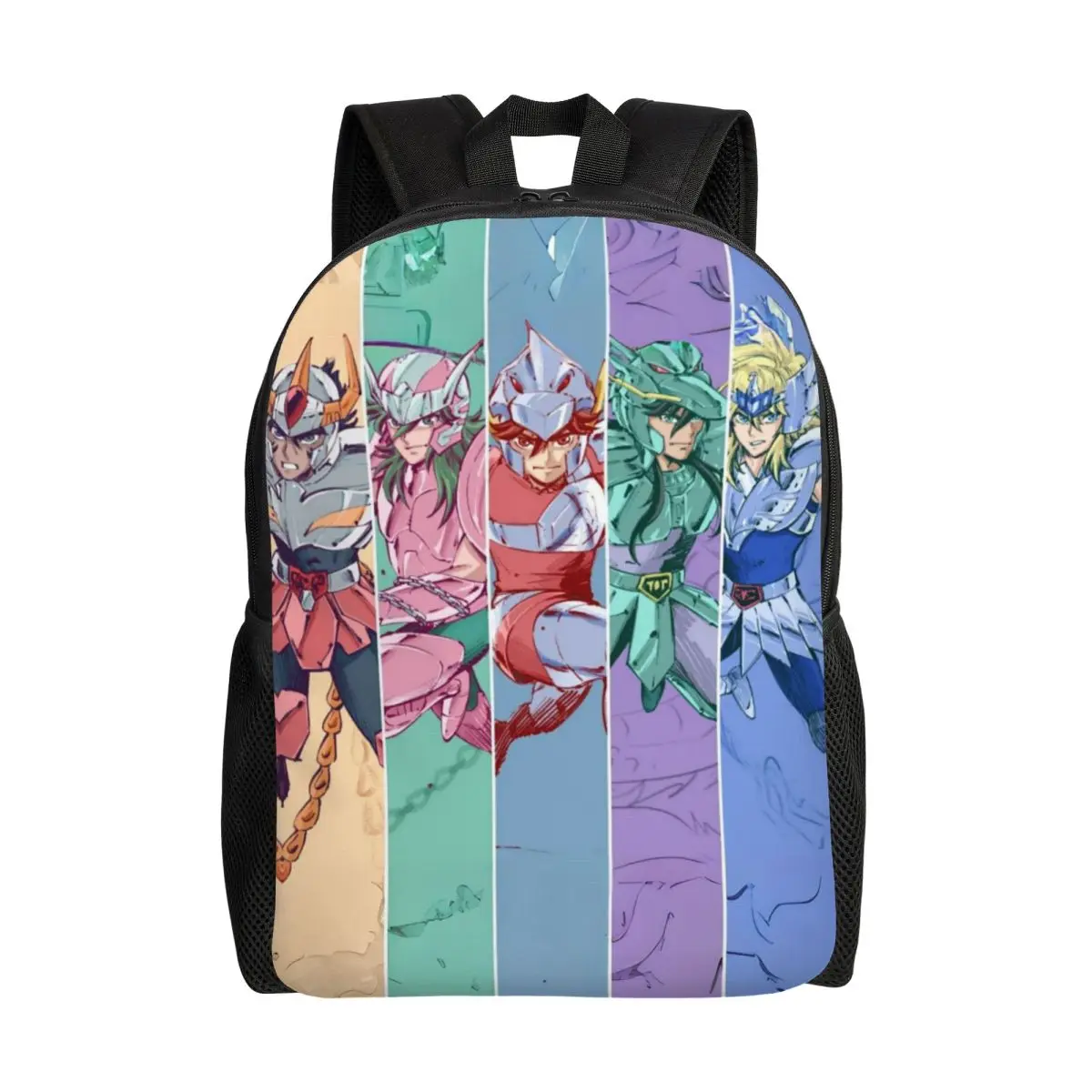 

Custom Saintes Seiya Anime Manga Backpack for Women Men Water Resistant College School Bag Printing Bookbags