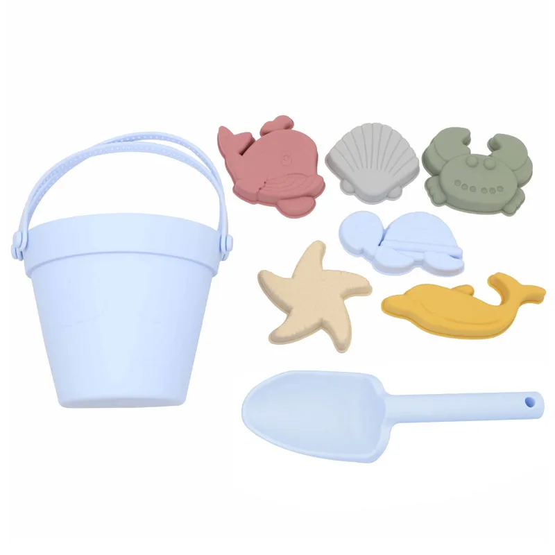 Summer Beach Toys for Kids Soft Silicone Sandbox Set Beach Game Toy for Send Children Beach Play Sand Water Play Tools Sand