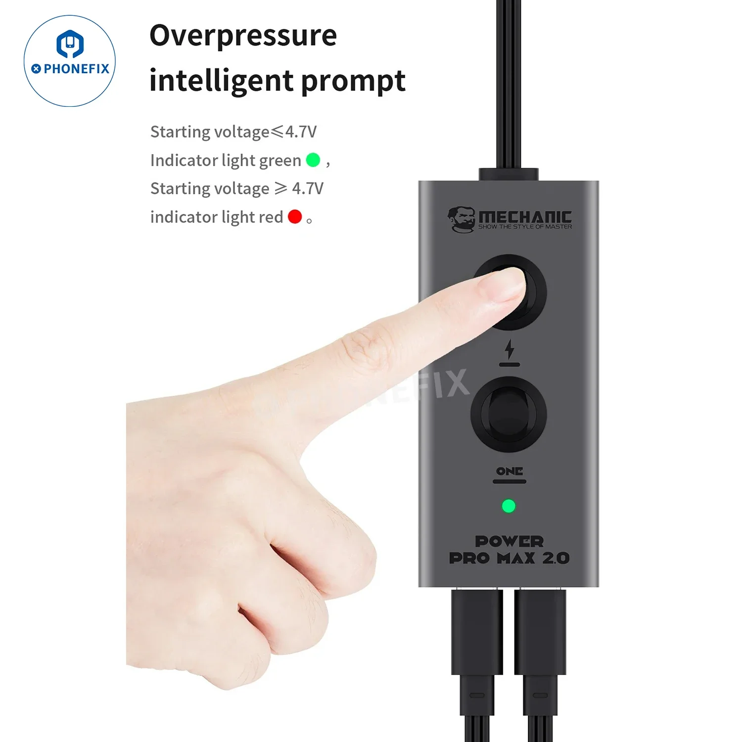 MECHANIC Power Pro Max 2.0 Supply Test Cable Mobile Phone Boot Line One-key Start Boot Line for iPhone X-15 Motherboard Repair