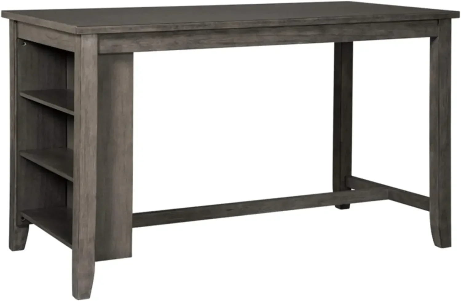 

Caitbrook Rustic Counter Height Dining Table with Storage, 30"D x 60"W x 36"H, Dark Gray