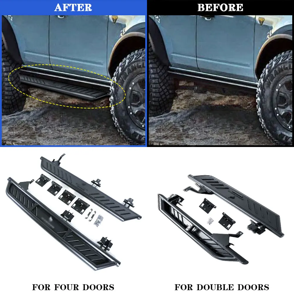 High Quality Running Boards Side Step Bar Pedals Bars For Ford Bronco 2021