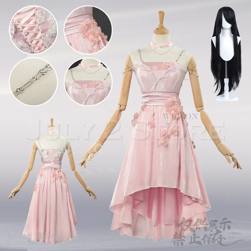 

Love And Deepspace Game Cosplay Anime Heroine Tidewoven Petals Costume Sweet Flower Irregular Hem Chic Dress Lolita Cosplay Anim