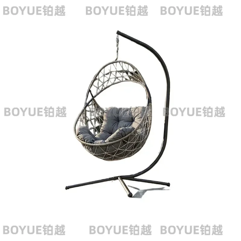 PE Rattan Hanging Chair Outdoor Indoor Swing Seat Balcony Terrace Hammock Egg Basket Furniture for Garden Patio