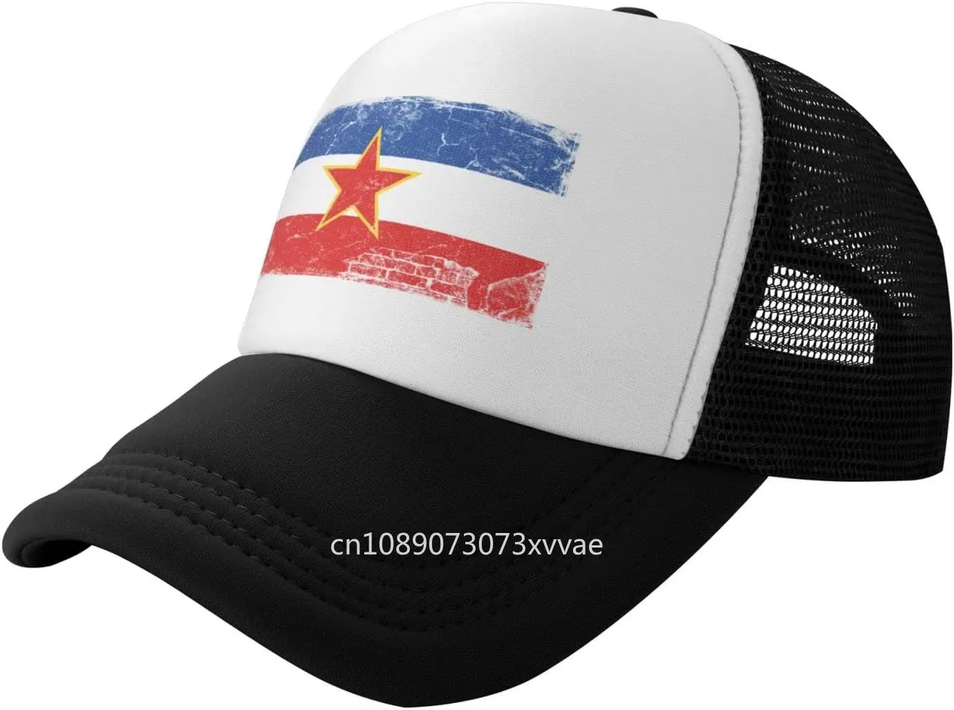 

Trucker Caps Flag of Yugoslavia Mesh Baseball Cap Sun Outdoor Hats Black for Men Women Sun Protection